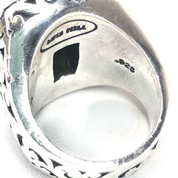 LOIS HILL Sterling Silver Smokey Topaz Granulated Caviar Cut Out Cocktail Ring - Picture 14 of 17